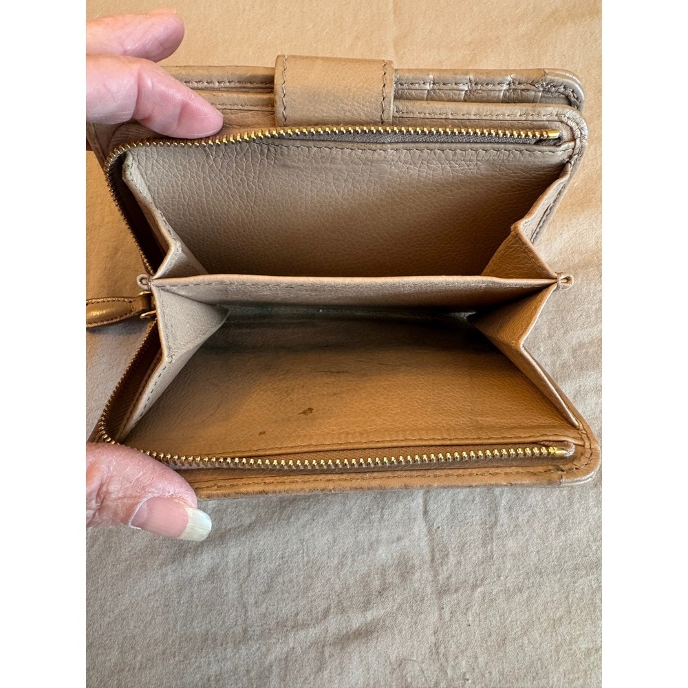 Prada Leather Wallet Bow Authentic Zip Around Coin Purse Original Box - Picture 10 of 13